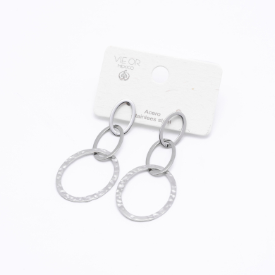 ARETES ZO6519E Plateado Acero Inoxidable -G52