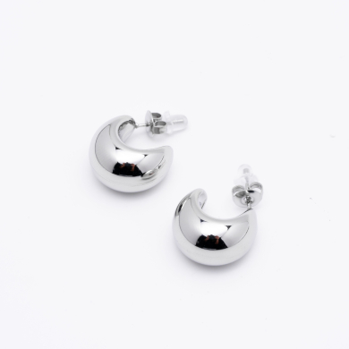 ARETES ZO14484E/18MM Plateado Acero Inoxidable -F25