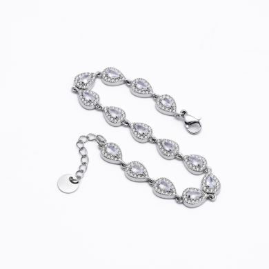 PULSERA ZO13625B Plateado Blanco Acero Inoxidable -2B21