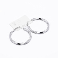 ARETES ZO14017E/50MM Plateado Acero Inoxidable -F59