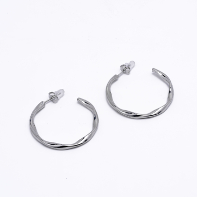 ARETES ZO14021E/50MM Plateado Acero Inoxidable -F47