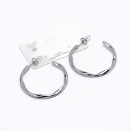 ARETES ZO14021E/50MM Plateado Acero Inoxidable -F47