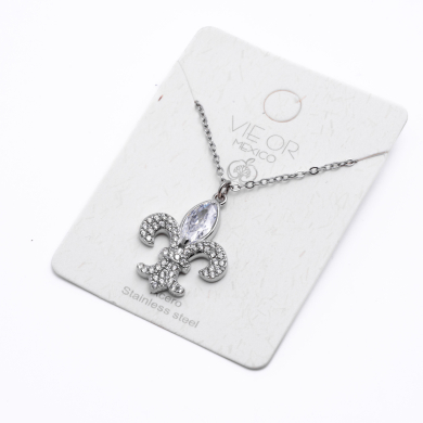 COLLAR ZO13621N Plateado Acero Inoxidable -2D11