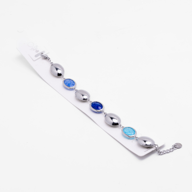 PULSERA ZO13944B Plateado Azul Acero Inoxidable -2B38 2B38