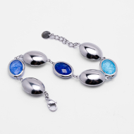 PULSERA ZO13944B Plateado Azul Acero Inoxidable -2B38 2B38