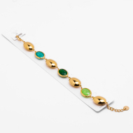 PULSERA ZO13944B Dorado Verde Acero Inoxidable -2B38