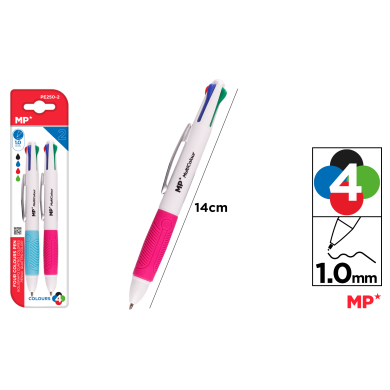 BOLIGRAFO 4 COLORES 1.0MM 2UDS - E27
