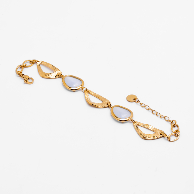 PULSERA ZO13865B Dorado Blanco Acero Inoxidable -2B42