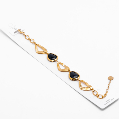PULSERA ZO13865B Dorado Negro Acero Inoxidable -2B42
