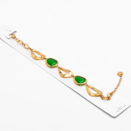 PULSERA ZO13865B Dorado Verde Acero Inoxidable -2B42