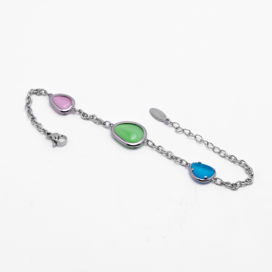 PULSERA ZO13497B Plateado Multicolor Acero Inoxidable -2B38