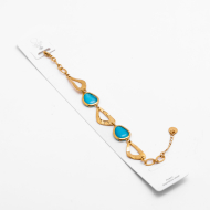 PULSERA ZO13865B Dorado Azul Acero Inoxidable -2B42