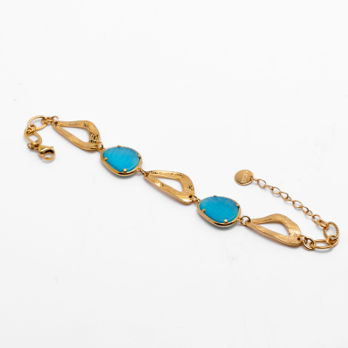 PULSERA ZO13865B Dorado Azul Acero Inoxidable -2B42