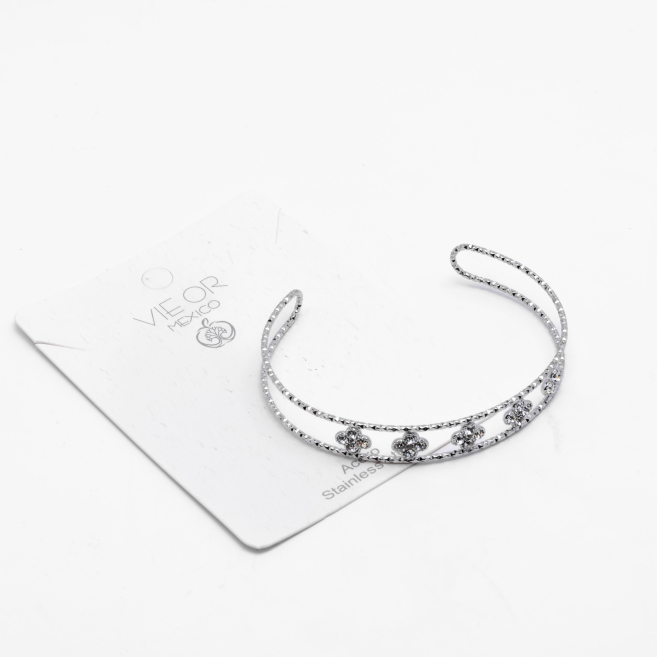 BRAZARETE ZO13813B Plateado Acero Inoxidable -2C11