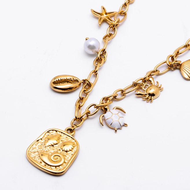 COLLAR ZO13357N Dorado Acero Inoxidable -2D410