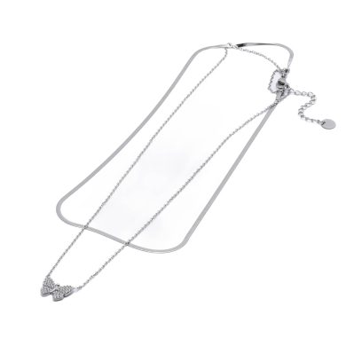 COLLAR ZO13858N Plateado Acero Inoxidable -2D37