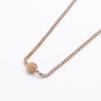 COLLAR ZO12840N Dorado Acero Inoxidable -2D16