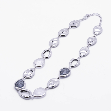 COLLAR ZO13943N Plateado Blanco Acero Inoxidable -2D58