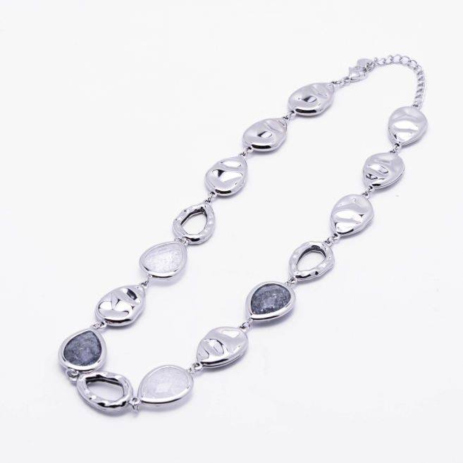 COLLAR ZO13943N Plateado Blanco Acero Inoxidable -2D58