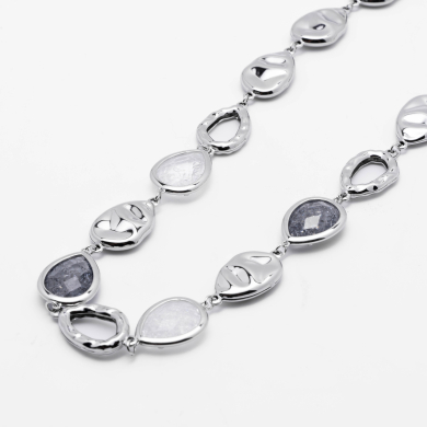 COLLAR ZO13943N Plateado Blanco Acero Inoxidable -2D58