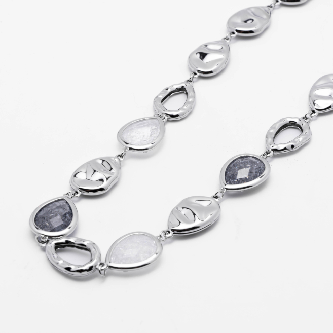 COLLAR ZO13943N Plateado Blanco Acero Inoxidable -2D58