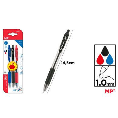 BOLIGRAFO EASY GRIP1.0MM 3UDS - B16