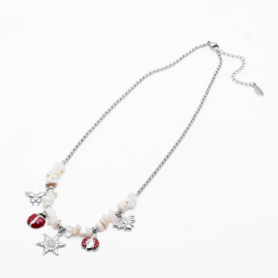 COLLAR ZO13390N Plateado Acero Inoxidable -2D410