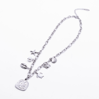 COLLAR ZO13357N Plateado Acero Inoxidable -2D410