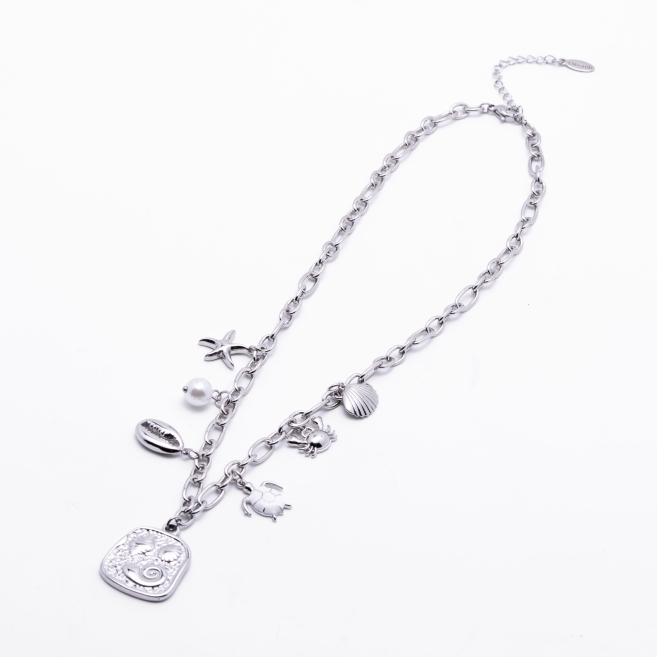 COLLAR ZO13357N Plateado Acero Inoxidable -2D410