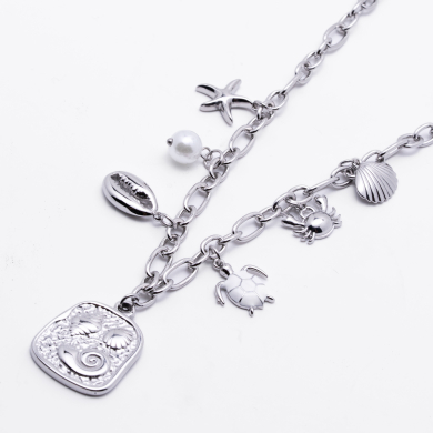 COLLAR ZO13357N Plateado Acero Inoxidable -2D410