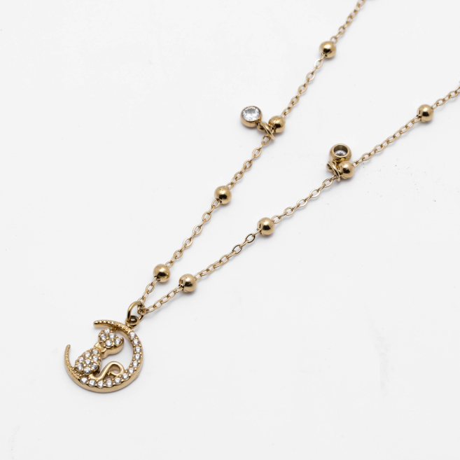 COLLAR ZO13430N Dorado Acero Inoxidable -2D46