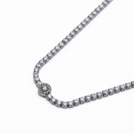 COLLAR ZO12846N Plateado Acero Inoxidable -2D16