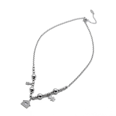 COLLAR ZO13414N Plateado Acero Inoxidable -2D48