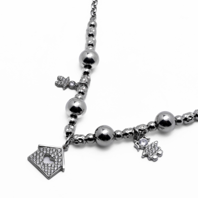 COLLAR ZO13414N Plateado Acero Inoxidable -2D48