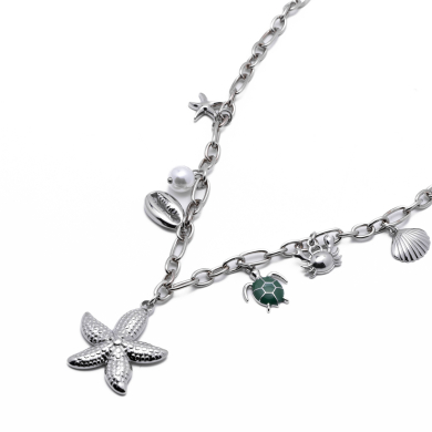 COLLAR ZO13632N Plateado Acero Inoxidable -2D410