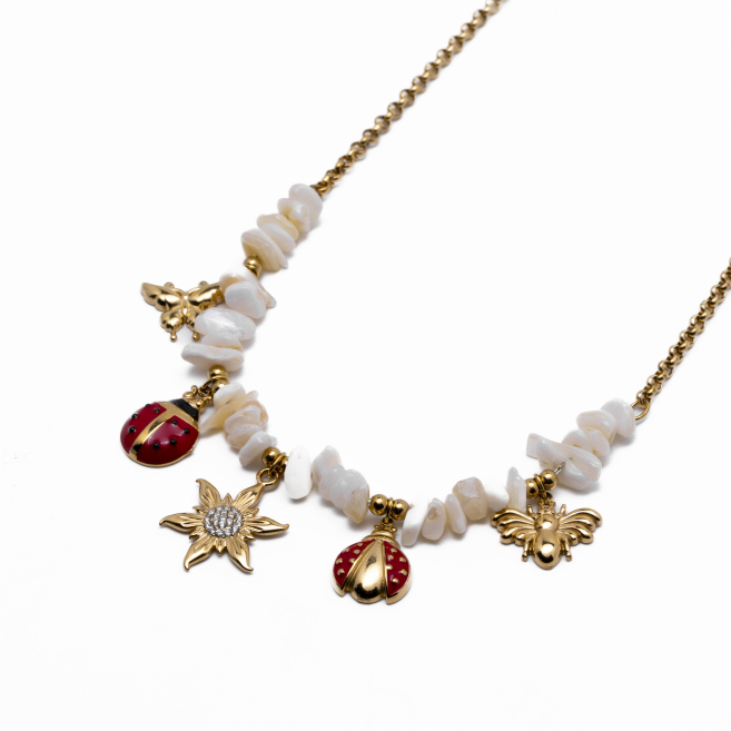 COLLAR ZO13390N Dorado Acero Inoxidable -2D410