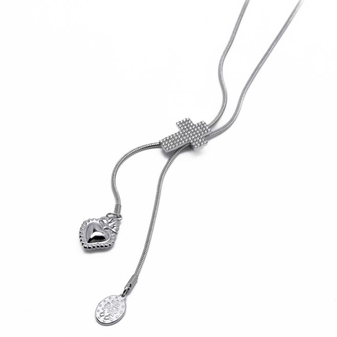 COLLAR ZO13008N Plateado Acero Inoxidable -2D44