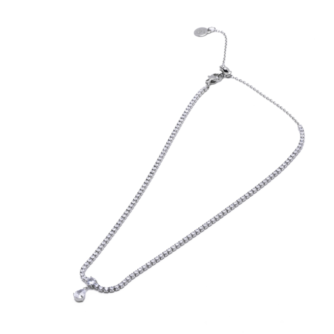 COLLAR ZO12842N Plateado Acero Inoxidable -2D16