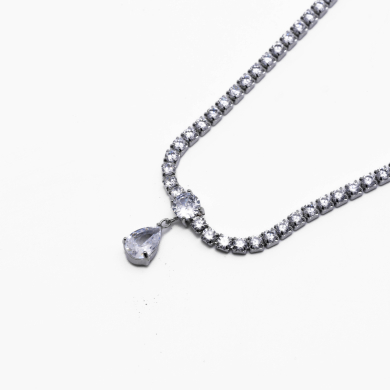 COLLAR ZO12842N Plateado Acero Inoxidable -2D16