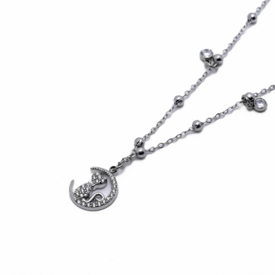 COLLAR ZO13430N Plateado Acero Inoxidable -2D46