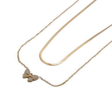 COLLAR ZO13858N Dorado Acero Inoxidable -2D37