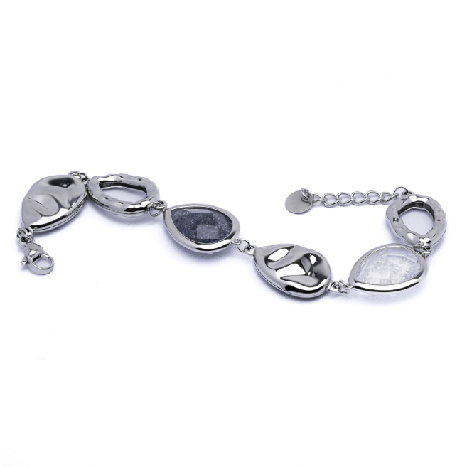 PULSERA ZO13942B Plateado Blanco Acero Inoxidabl -2B39