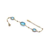 PULSERA ZO13491B Dorado Azul Acero Inoxidable -2B39