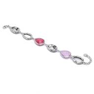 PULSERA ZO13942B Plateado Rosa Acero Inoxidable -2B39