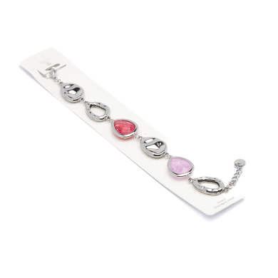 PULSERA ZO13942B Plateado Rosa Acero Inoxidable -2B39