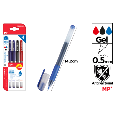 BOLIGRAFO TINTA GEL PUNTA 0.5MM 4U -H14