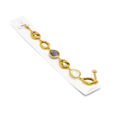 PULSERA ZO13942B Dorado Blanco Acero Inoxidable -2B39