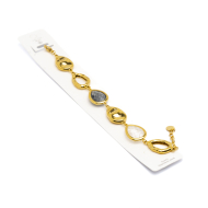 PULSERA ZO13942B Dorado Blanco Acero Inoxidable -2B39