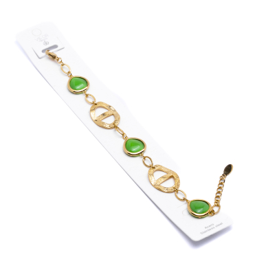 PULSERA ZO13488B Dorado Verde Acero Inoxidable -2B310