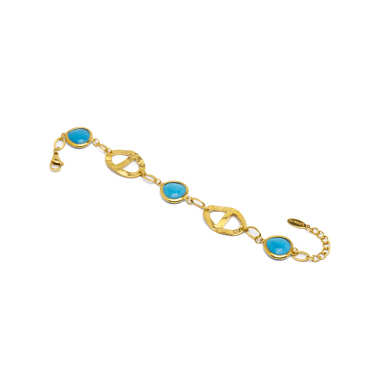 PULSERA ZO13488B Dorado Azul Acero Inoxidable -2B310